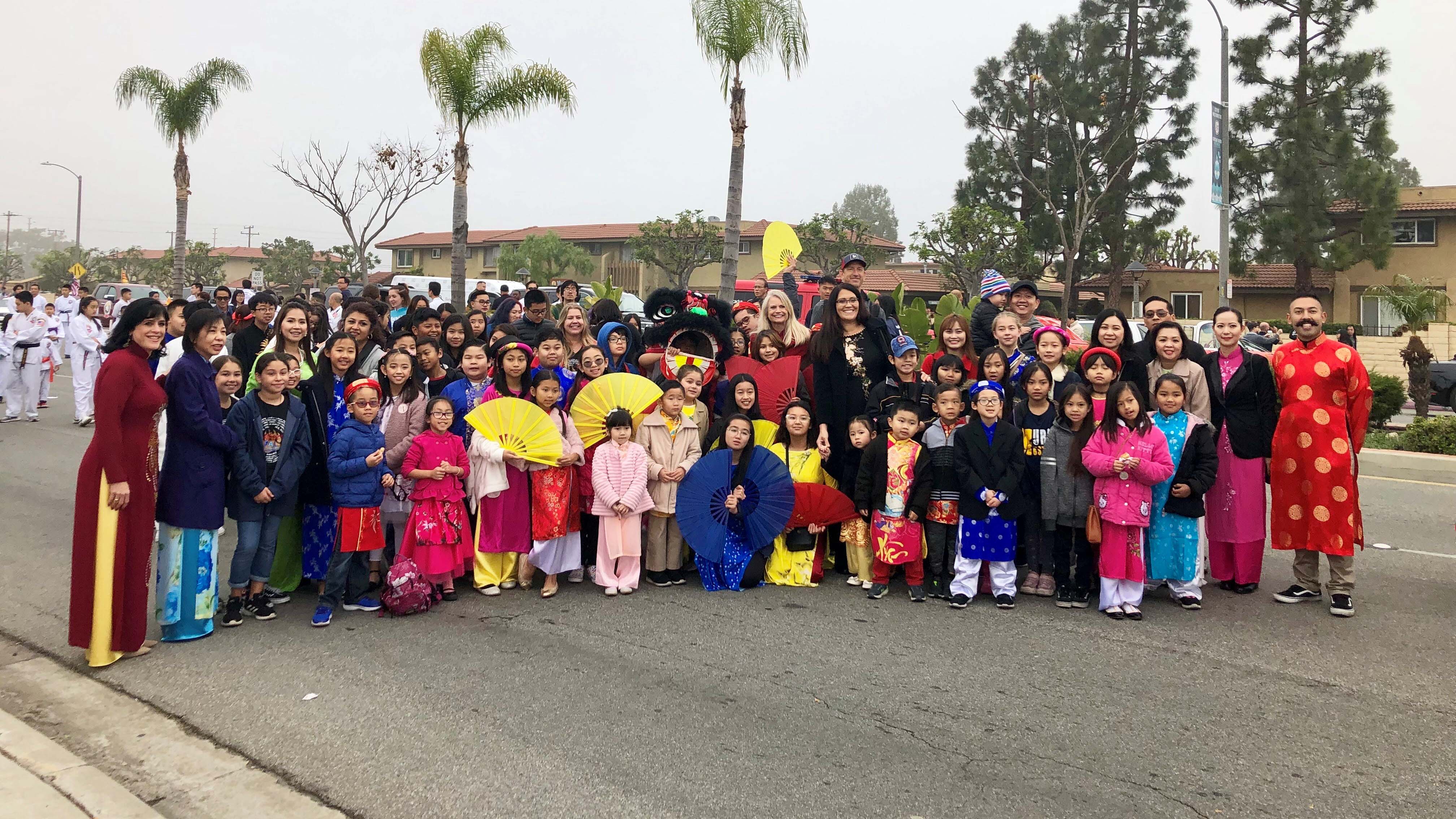 Murdy staff and students at Tet parade